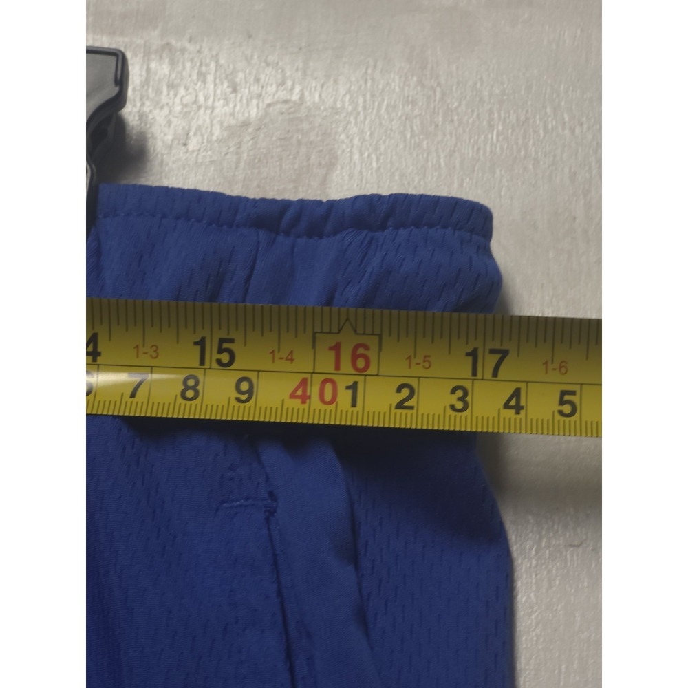 Nike Men's Blue Athletic Shorts Elastic Drawstring Solid Flat - Picture 4 of 7